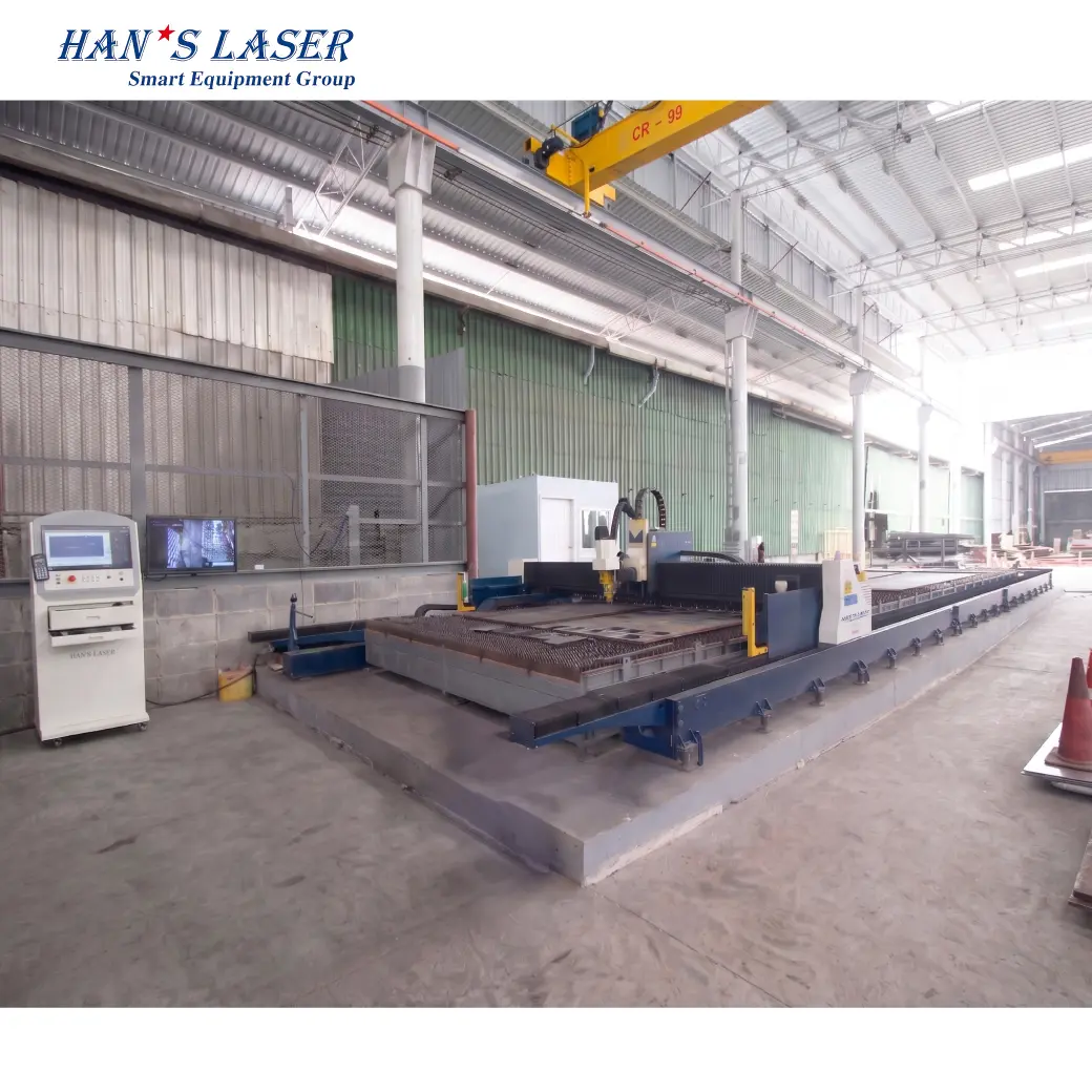 ราคา เครื่องตัดไฟเบอร์เลเซอร์ หัวตัดเอียงองศาได้ Bevel Cutting Fiber Laser Cutting Machine HAN'S Laser